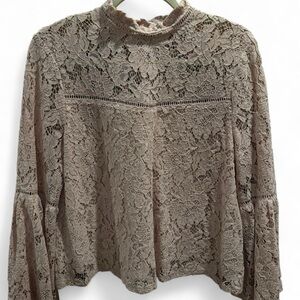 Jack by BB Dakota Blush Lace Blouse